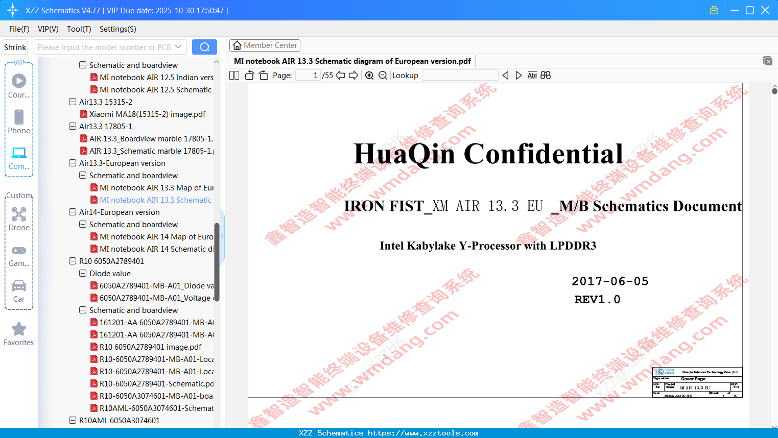 Laptop Xiaomi MI Notebook AIR 13.3 Schematic Diagram Of European Version
